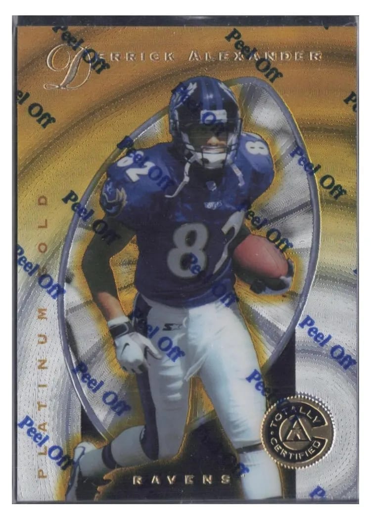 1997 Pinnacle Totally Certified Derrick Alexander #49 card