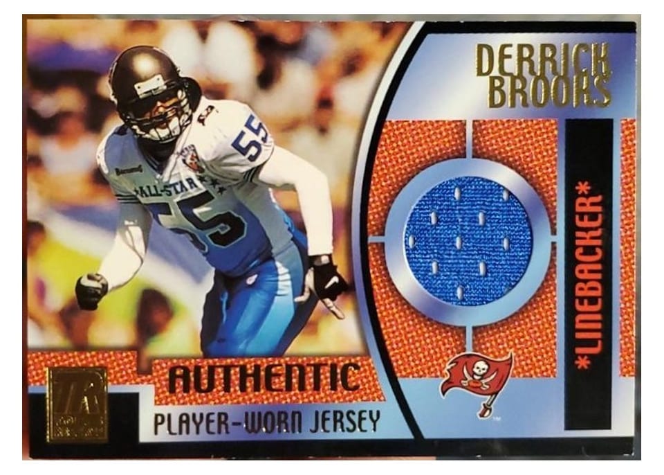 2001 Topps Reserve Jersey Derrick Brooks #TRR-DB card
