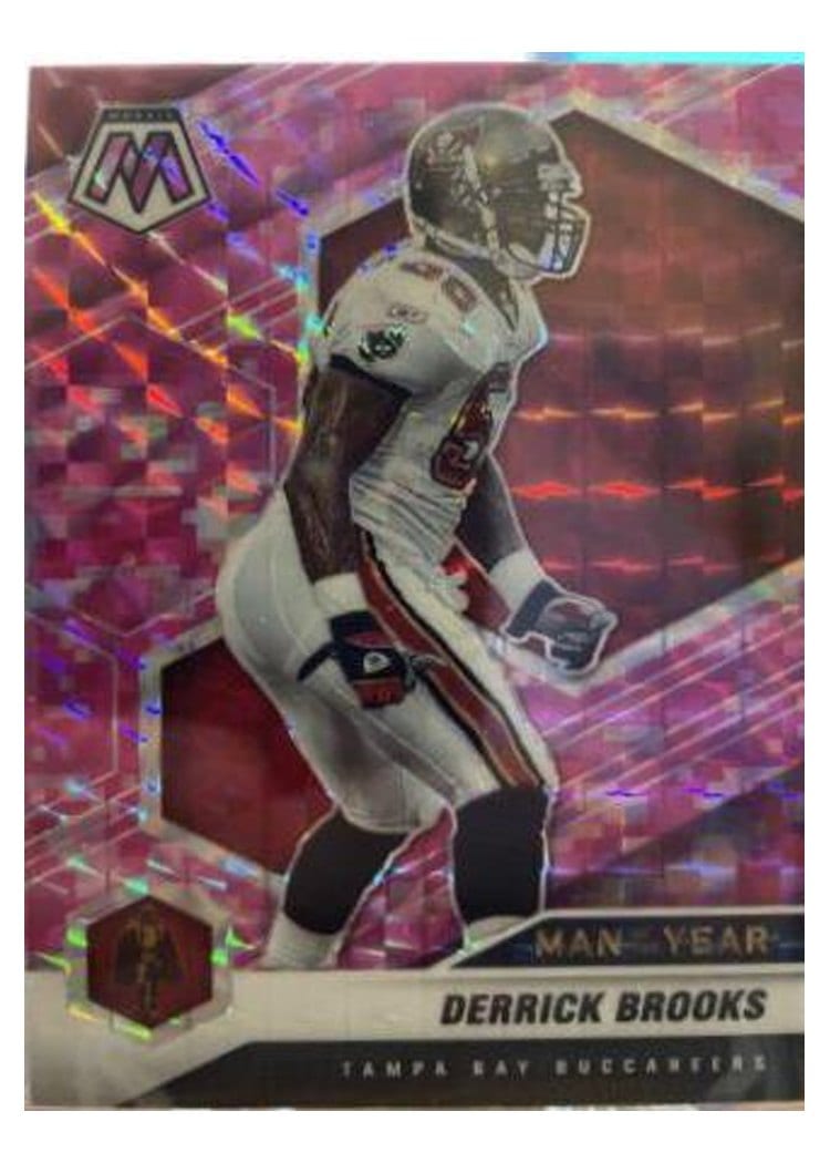 2021 Panini Mosaic Base Set Derrick Brooks Camo Pink Mosaic #274 card
