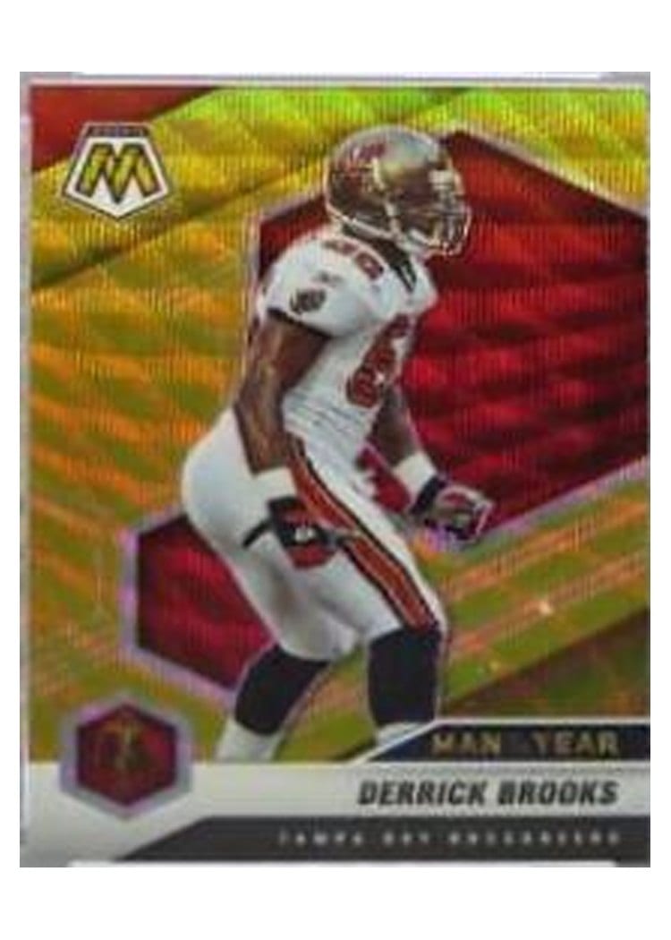 2021 Panini Mosaic Base Set Derrick Brooks Gold Wave Mosaic #274 card