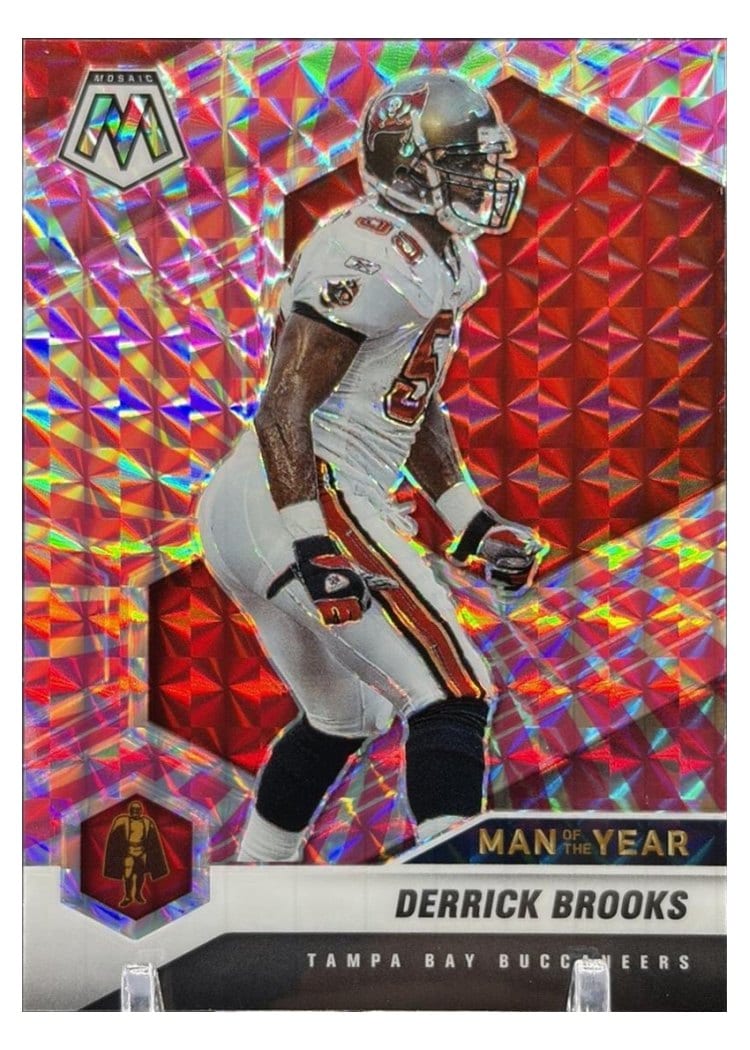 2021 Panini Mosaic Base Set Derrick Brooks Pink Swirl Mosaic #274 card