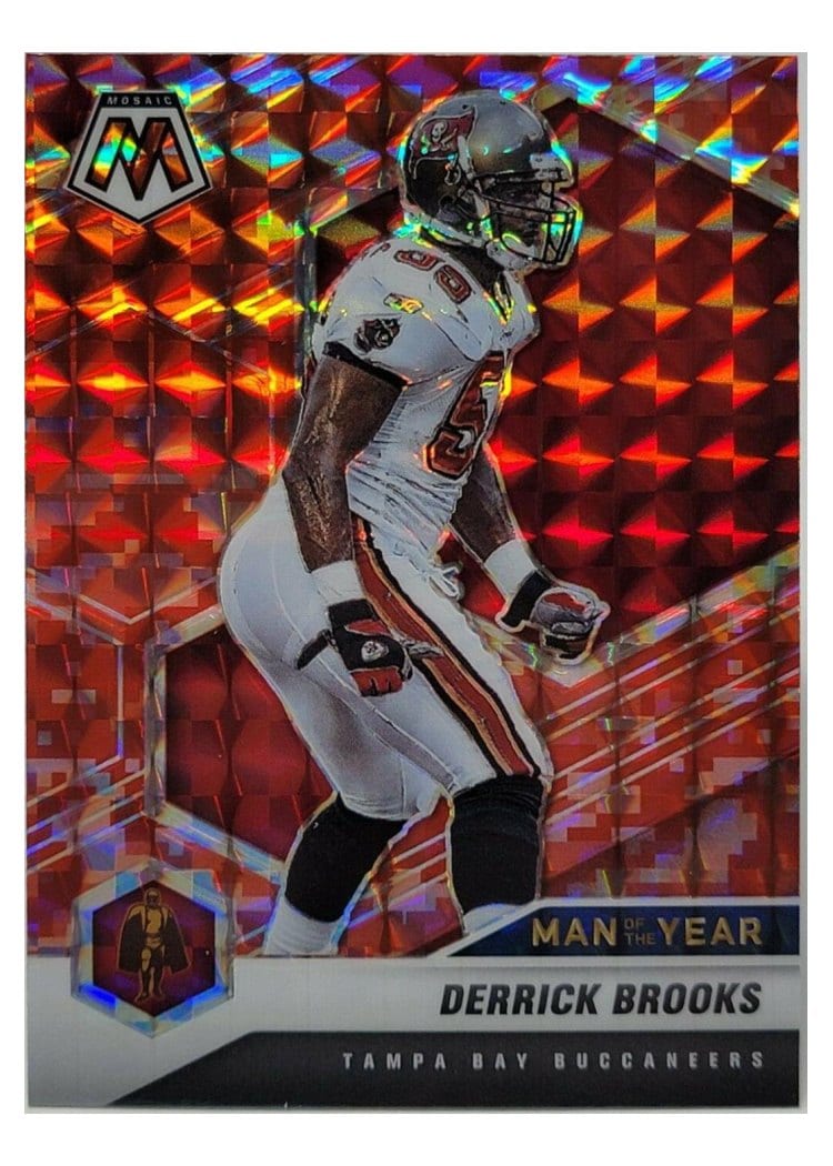 2021 Panini Mosaic Base Set Derrick Brooks Camo Red Mosaic #274 card