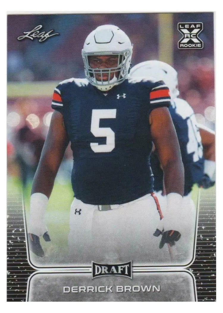2020 Leaf Draft Derrick Brown #28 card