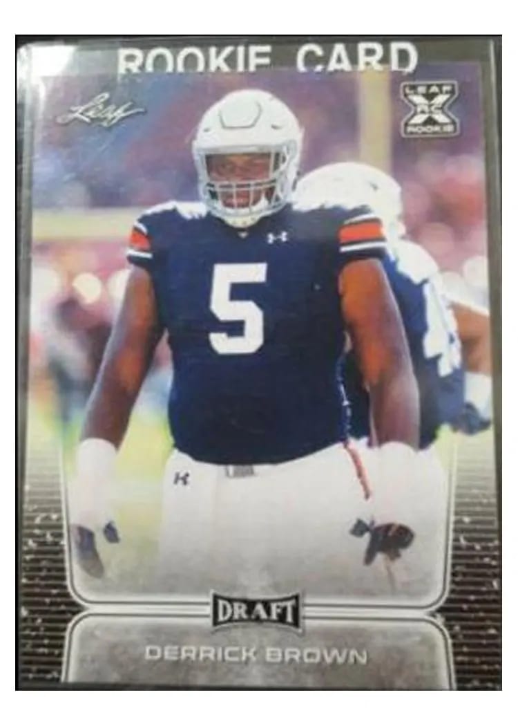 2020 Leaf Draft Derrick Brown #28 card