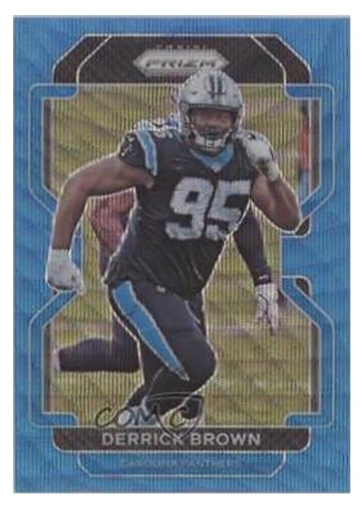 2021 Panini Prizm Base Set Derrick Brown #317 card