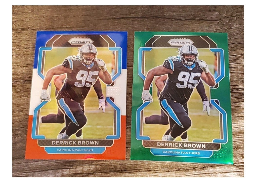2021 Panini Prizm Base Set Derrick Brown #317 card