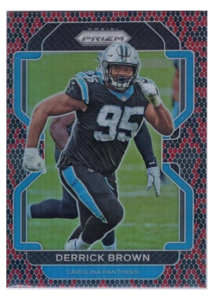 2021 Panini Prizm Base Set Derrick Brown #317 card