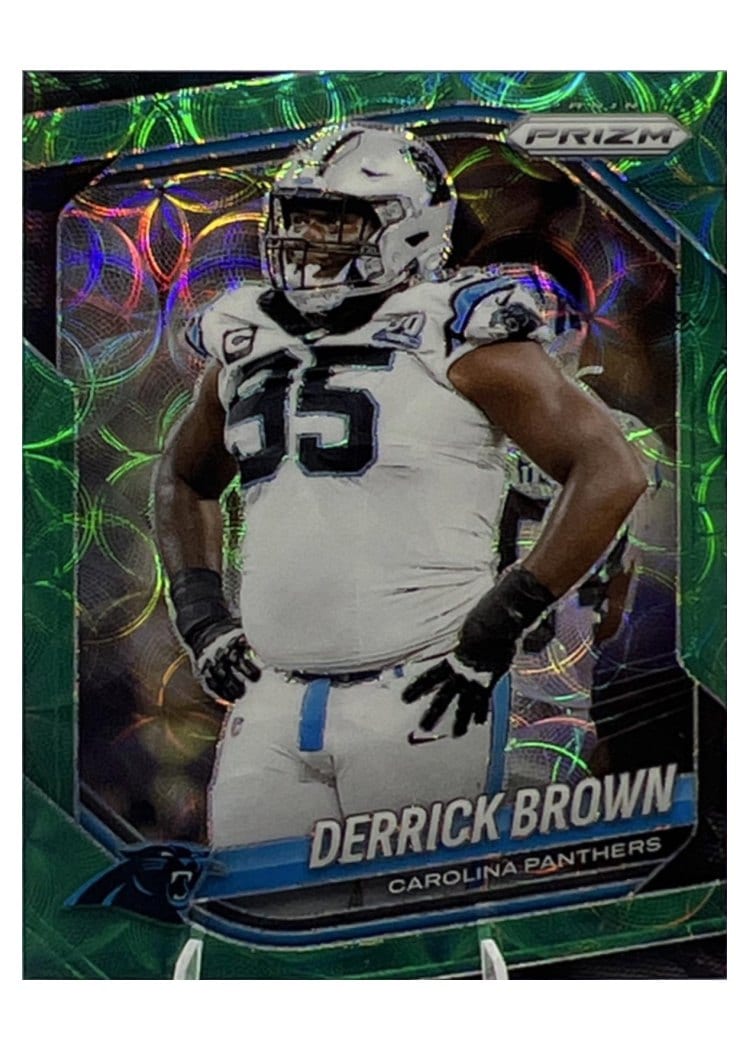 2025 Panini Prizm Base Set Derrick Brown Green Sparkle #76 card