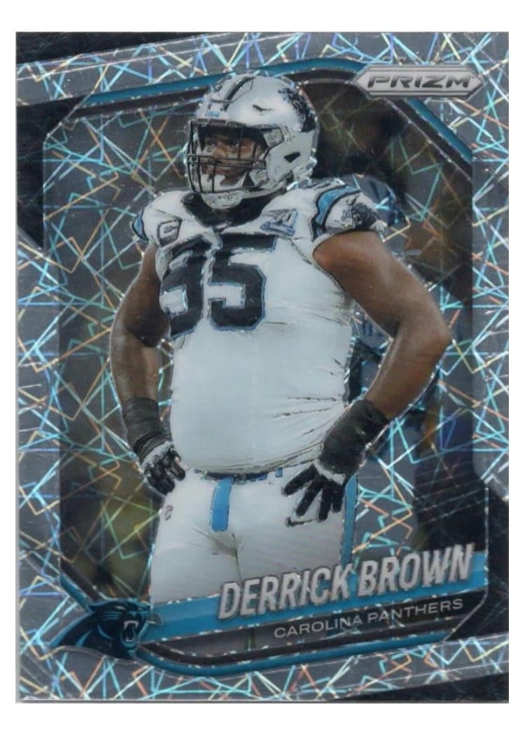 2025 Panini Prizm Base Set Derrick Brown Lazer #76 card