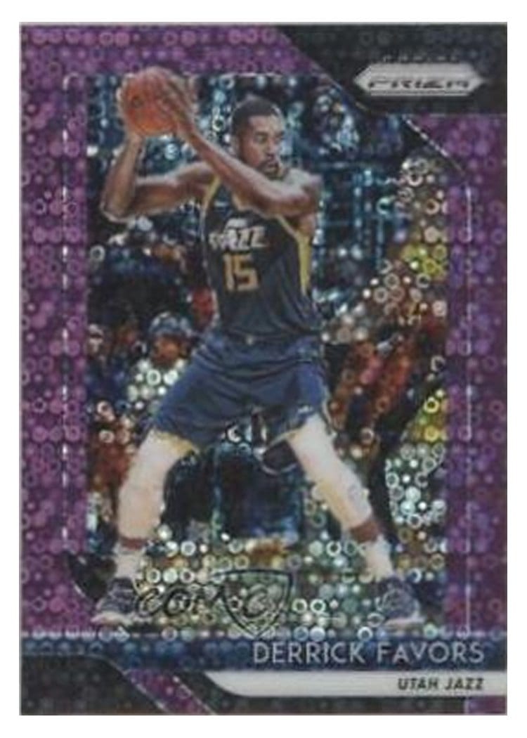 2018-19 Panini Prizm Base Set Derrick Favors #173 card