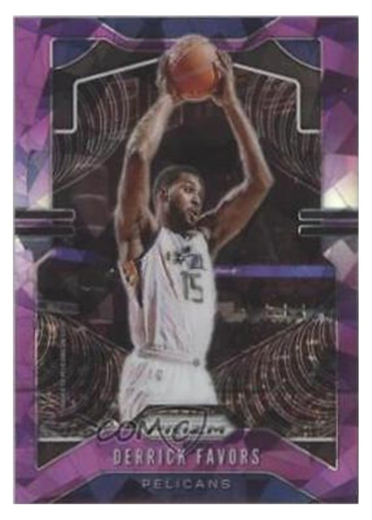 2019-20 Panini Prizm Base Set Derrick Favors Purple Ice Prizm #169 card