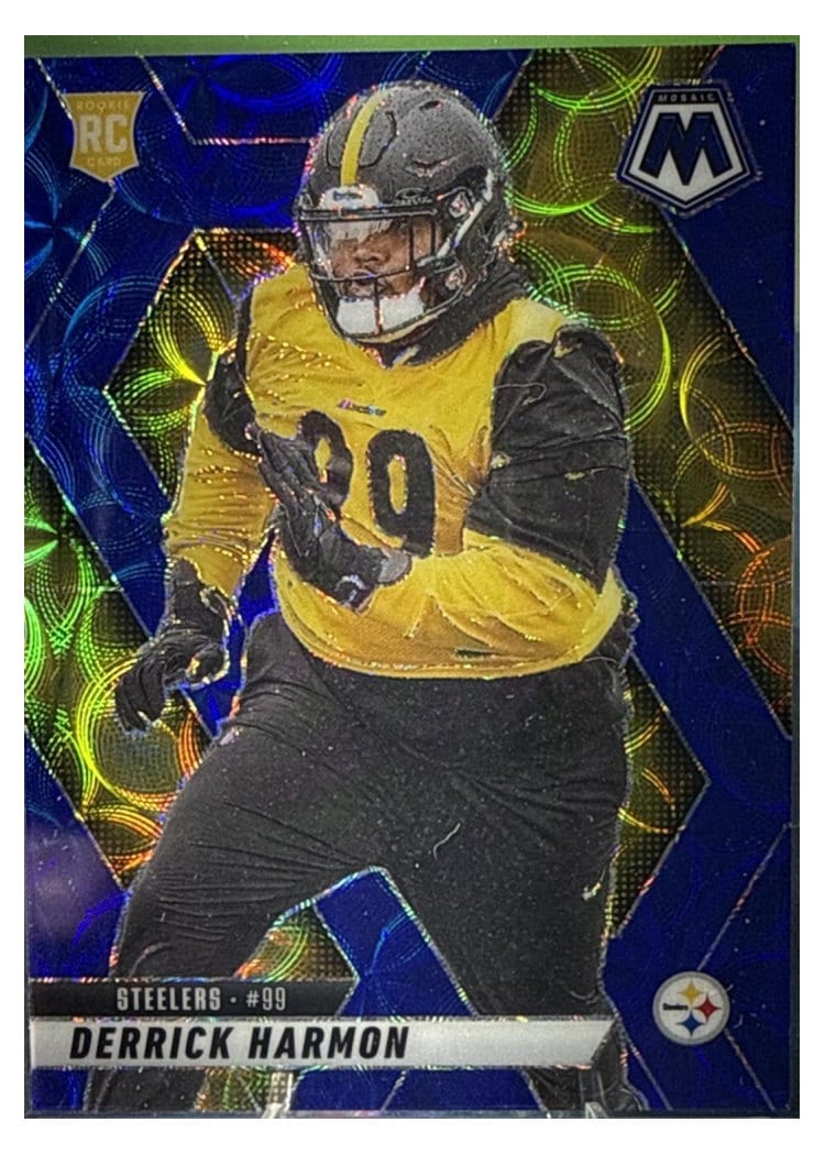 2025 Panini Mosaic Base Set Derrick Harmon Blue Scope #327 card