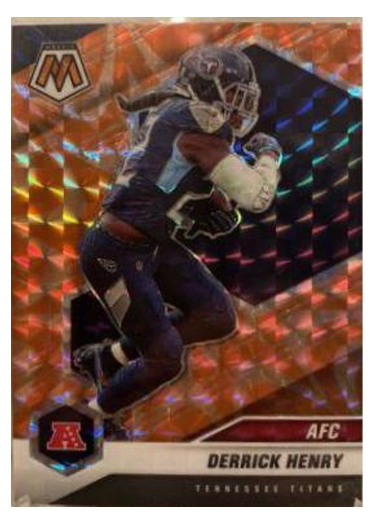 2021 Panini Mosaic Base Set Derrick Henry Reactive Orange Mosaic #233 card