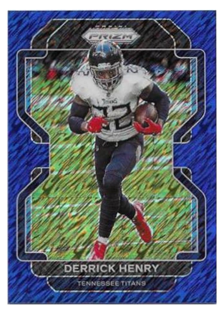 2021 Panini Prizm Base Set Derrick Henry Blue Shimmer #4 card