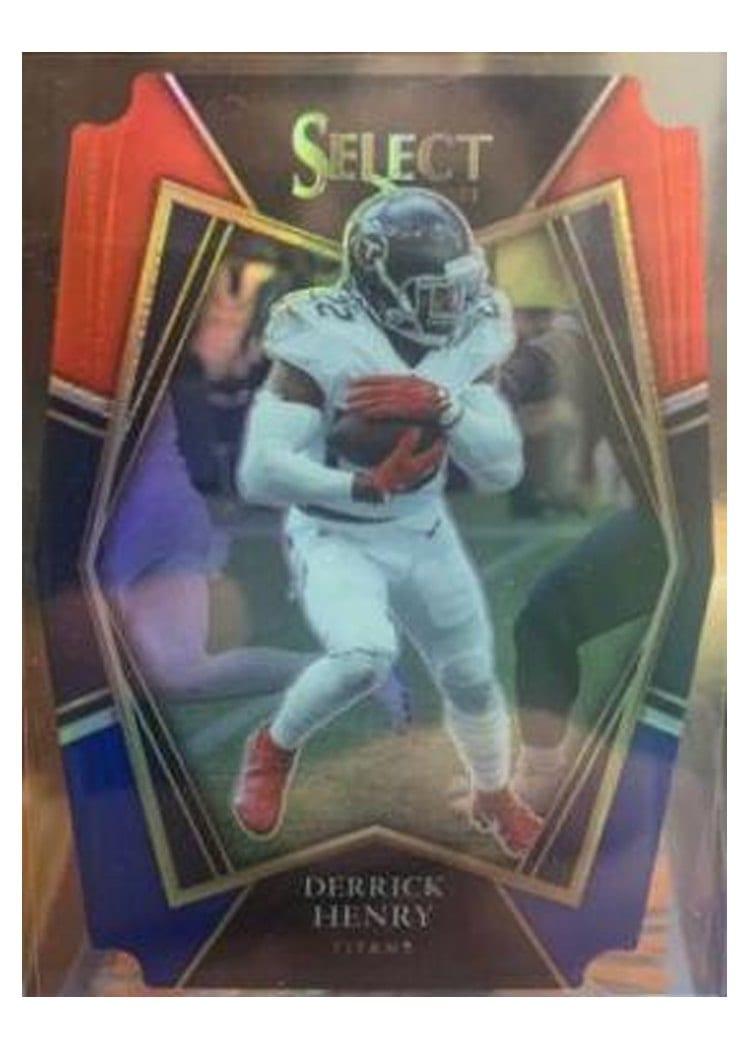 2021 Panini Select Base Set Derrick Henry Red and Blue Die Cut #133 card
