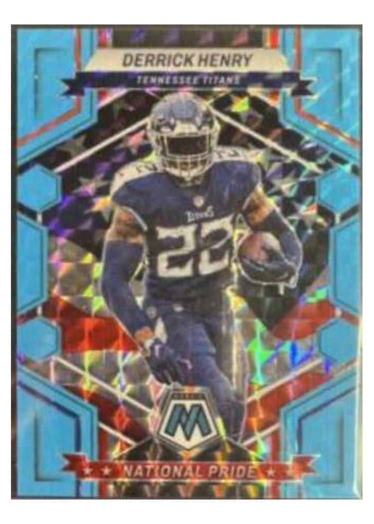 2023 Panini Mosaic Base Set Derrick Henry Blue Fluorescent #262 card