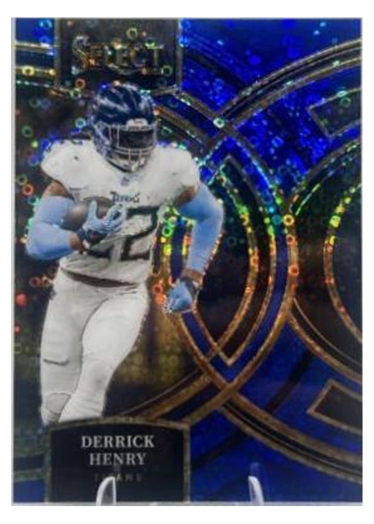 2023 Panini Select Base Set Derrick Henry Disco Blue Prizm #156 card