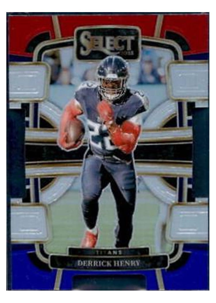 2023 Panini Select Base Set Derrick Henry Red Blue Prizm Die-Cut #95 card