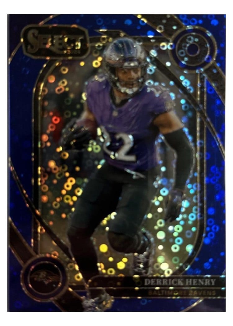 2024 Panini Select Base Set Derrick Henry Blue Disco Prizm #249 card