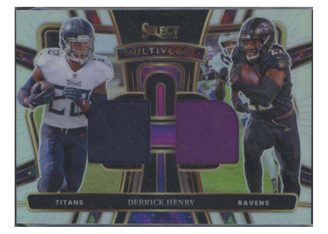 2024 Panini Select Multiverse Prizm Dual Relics Derrick Henry #8 card