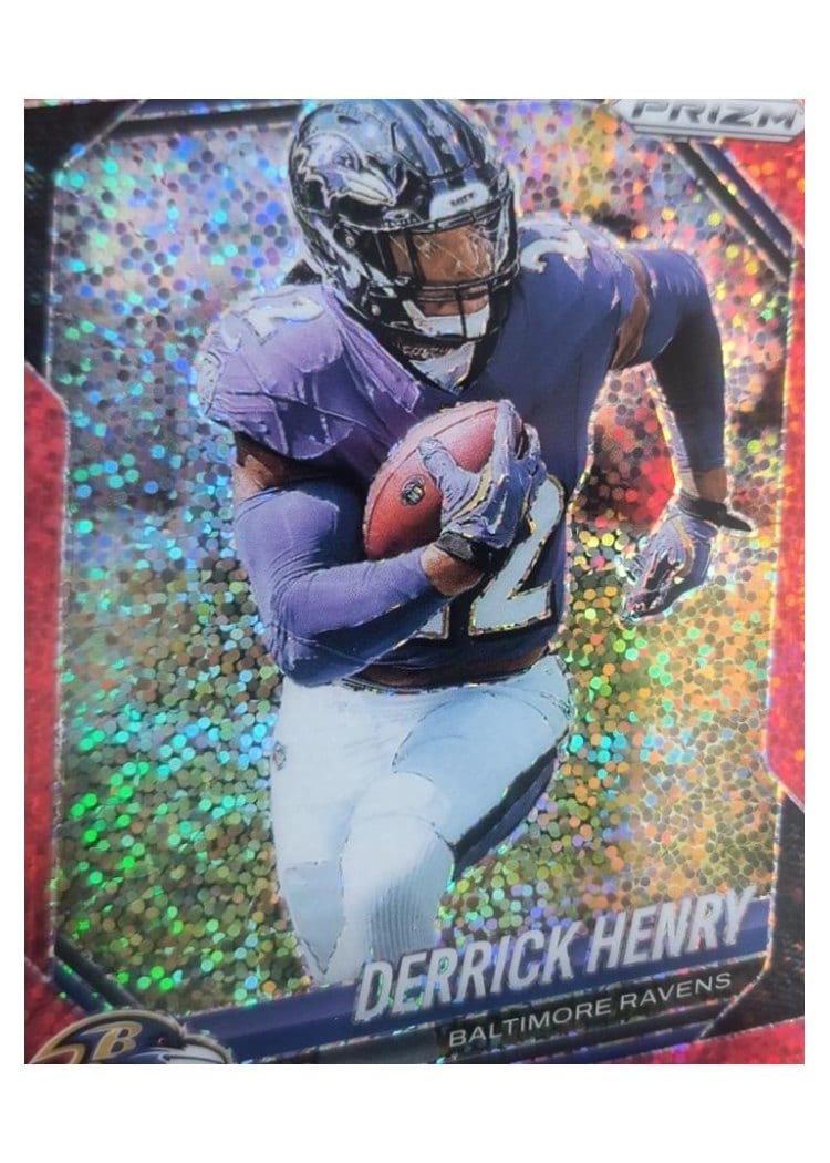 2025 Panini Prizm Base Set Derrick Henry Red Sparkle #168 card
