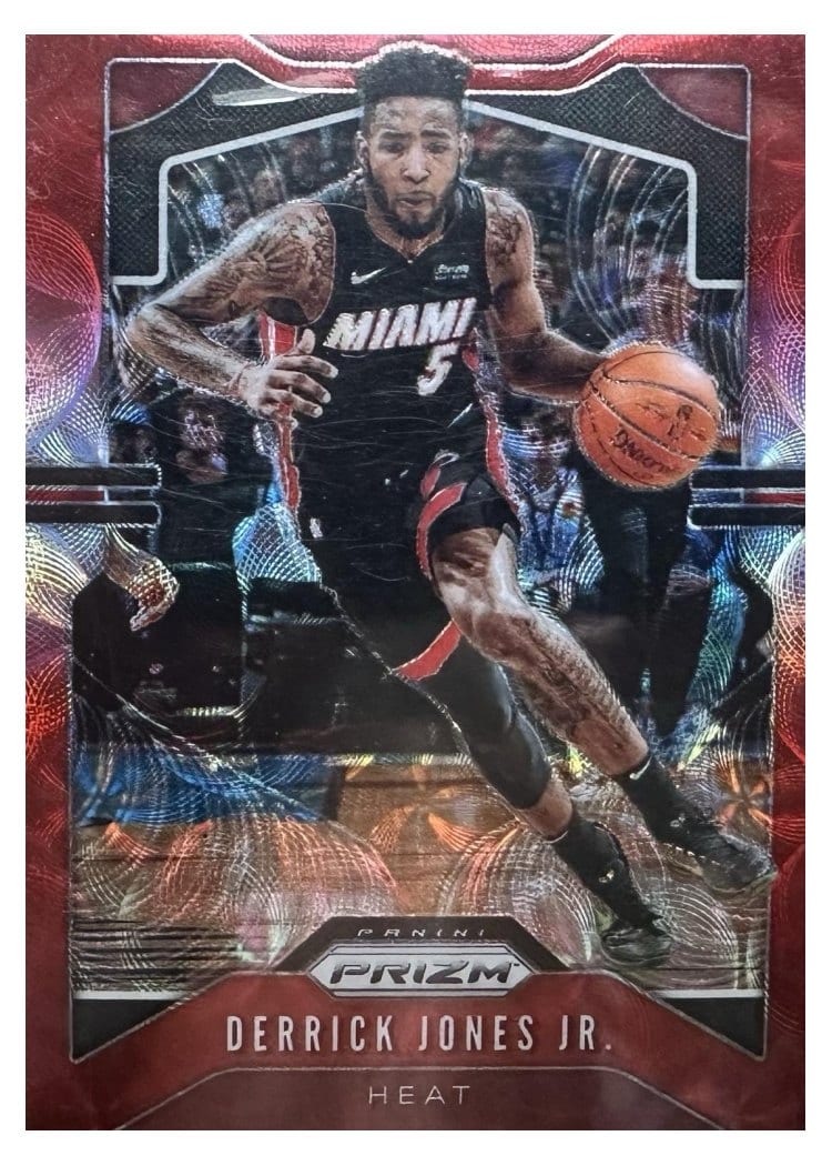 2019-20 Panini Prizm Base Set Derrick Jones Jr. Red Choice Prizm #150 card