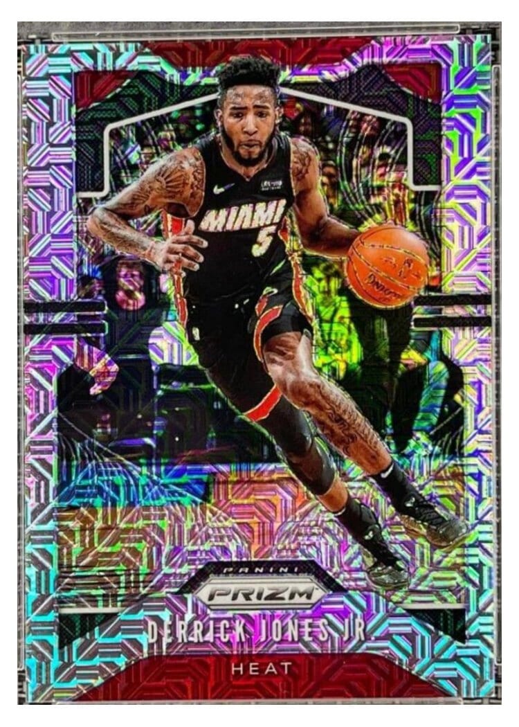 2019-20 Panini Prizm Base Set Derrick Jones Jr. Mojo Prizm #150 card