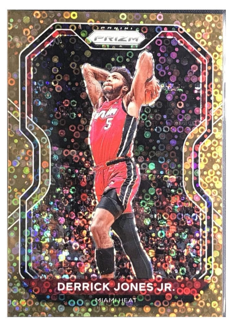 2020-21 Panini Prizm Base Set Derrick Jones Jr. Fast Break Bronze Prizm #55 card