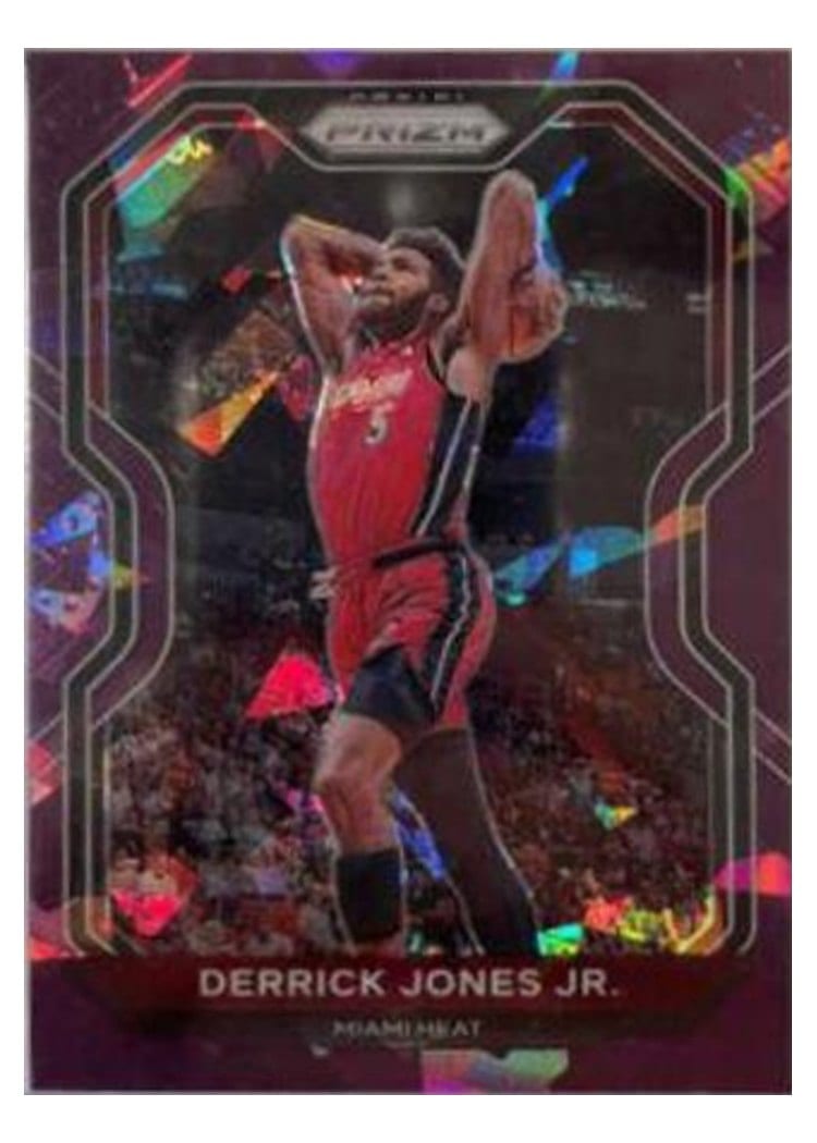 2020-21 Panini Prizm Base Set Derrick Jones Jr. Purple Ice Prizm #55 card