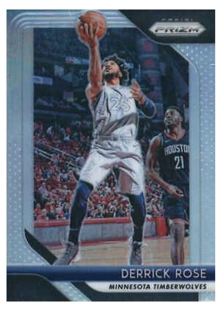 2018-19 Panini Prizm Base Set Derrick Rose Silver Prizm #77 card
