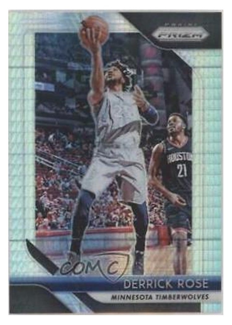 2018-19 Panini Prizm Base Set Derrick Rose Hyper Prizm #77 card