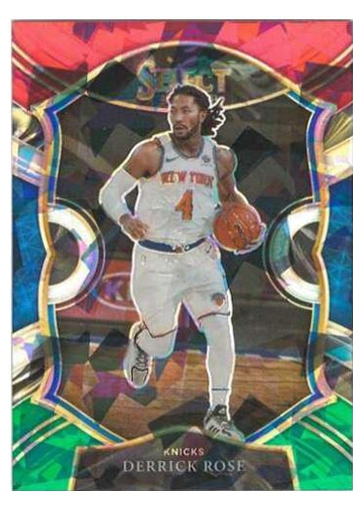 2020-21 Panini Select Base Set Derrick Rose Red White Green Ice #16 card