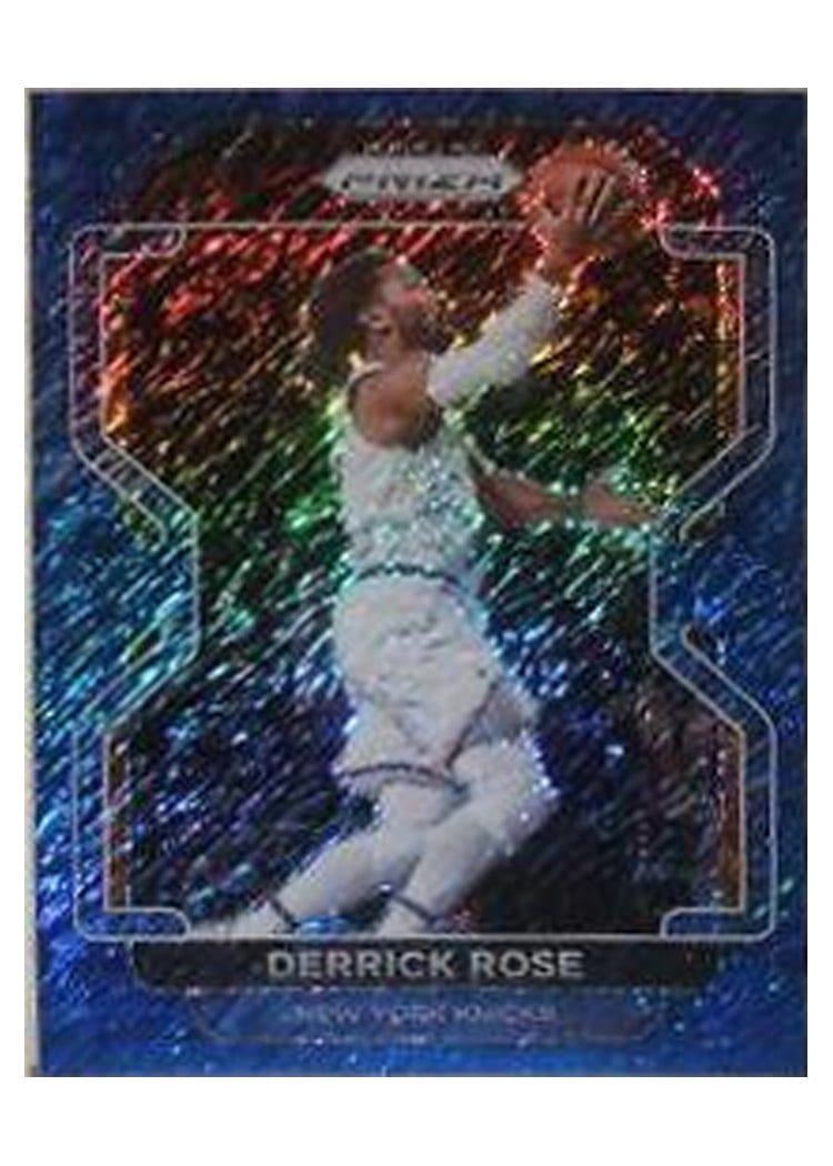 2021-22 Panini Prizm Base Set Derrick Rose Blue Shimmer #82 card