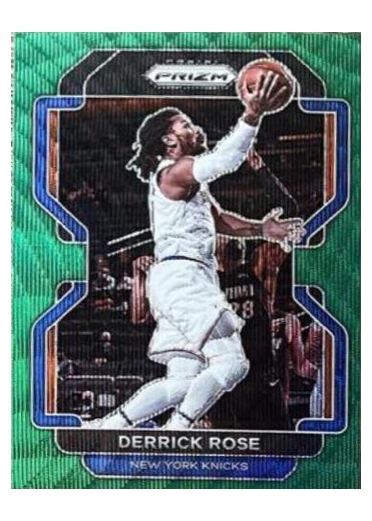 2021-22 Panini Prizm Base Set Derrick Rose Green Wave #82 card