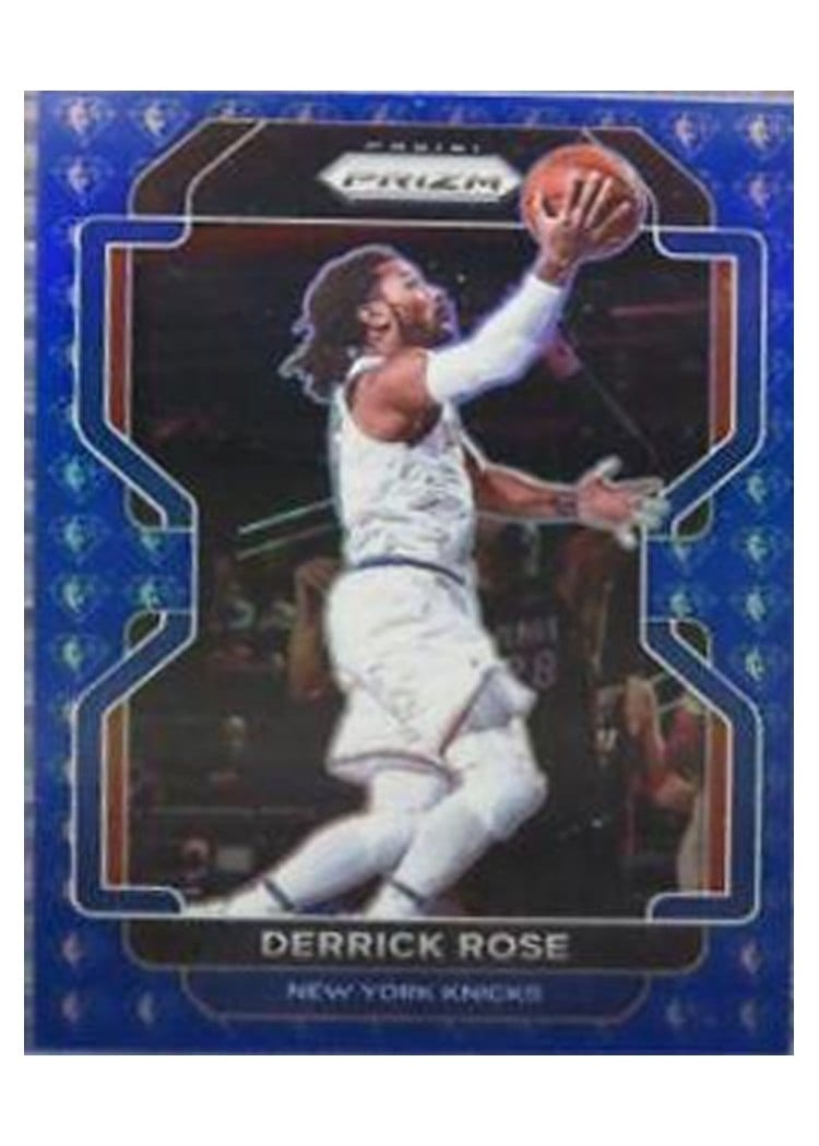 2021-22 Panini Prizm Base Set Derrick Rose 75th Anniversary Red Diamond Prizm #82 card