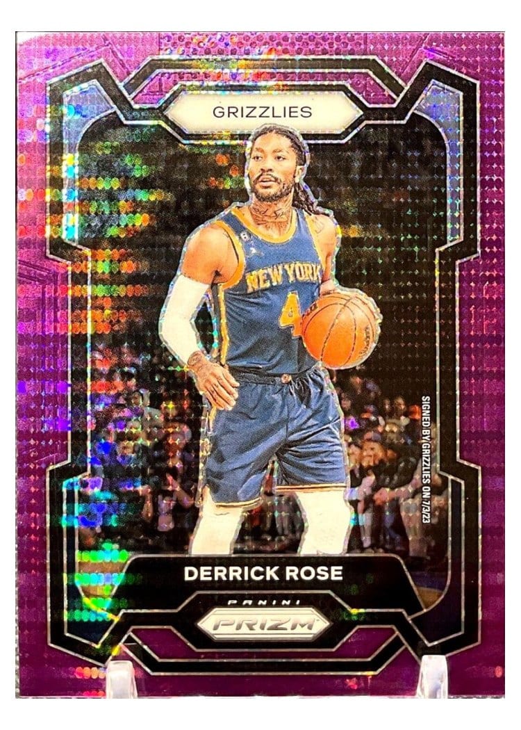 2023-24 Panini Prizm Base Set Derrick Rose Purple Pulsar #272 card