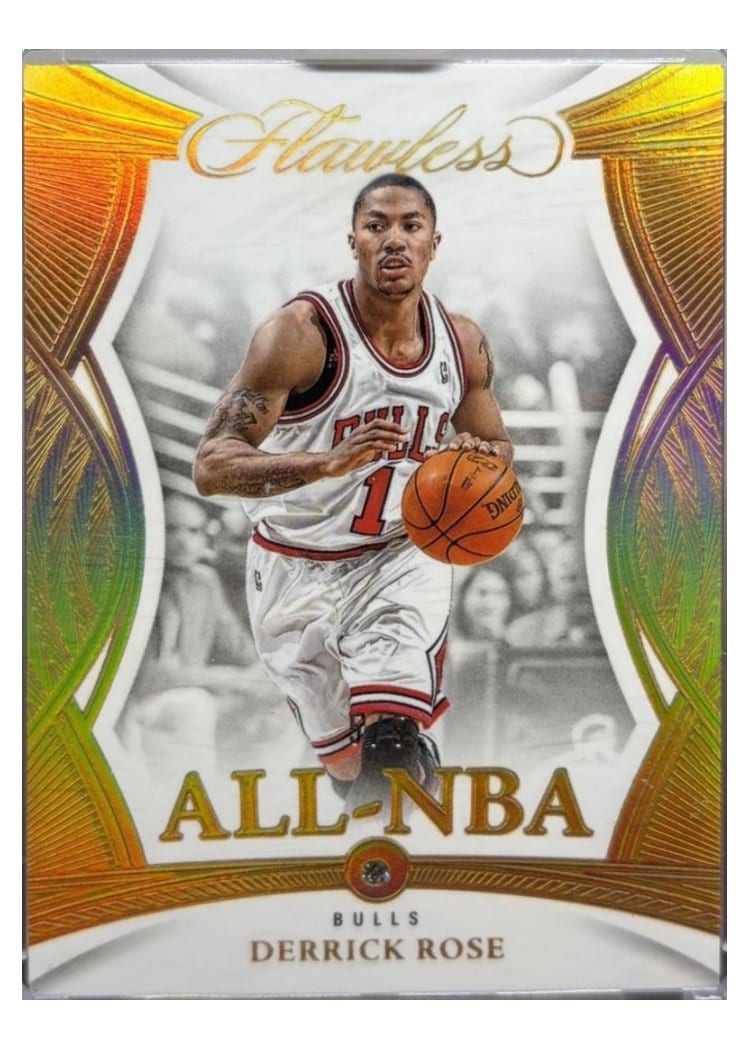 2024-25 Panini Flawless Base Gems Derrick Rose Gold #200 card