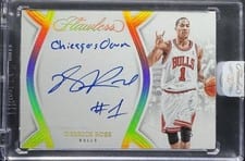 2024-25 Panini Flawless Flawless Phrases Signatures Derrick Rose #19 card