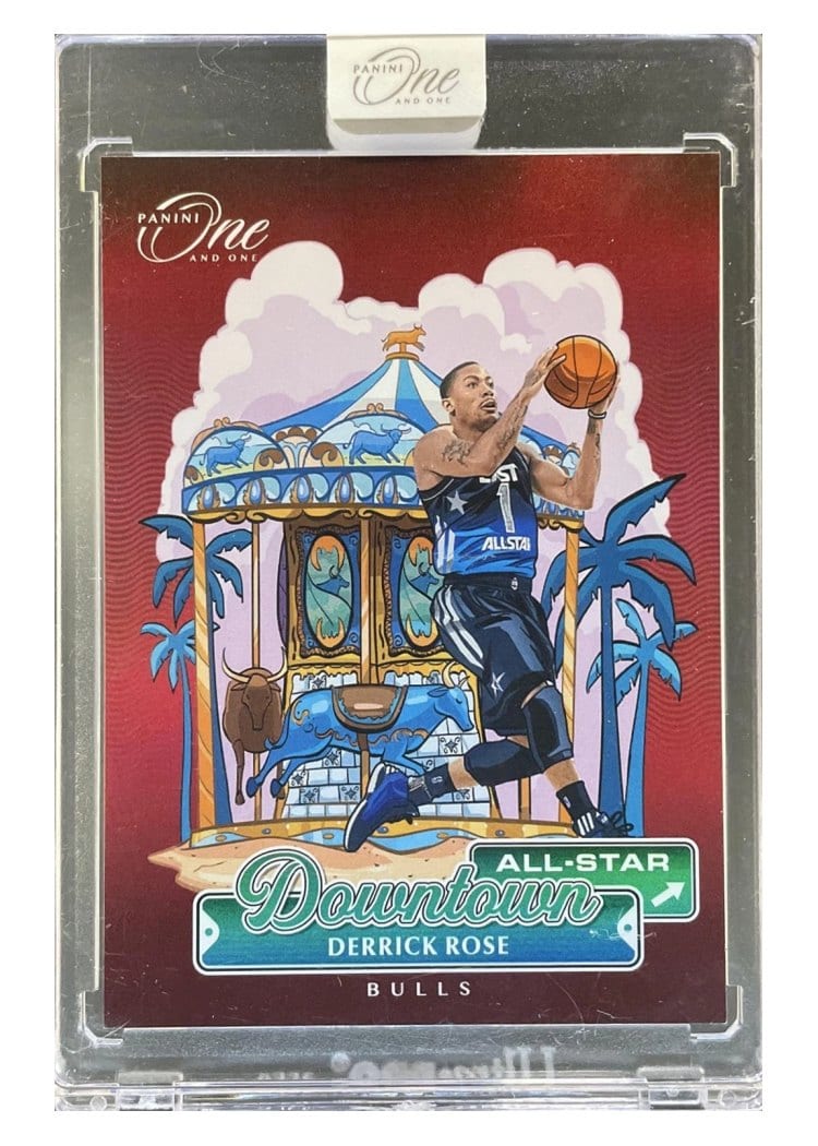 2024-25 Panini One and One Downtown All-Star Set Derrick Rose #7 card