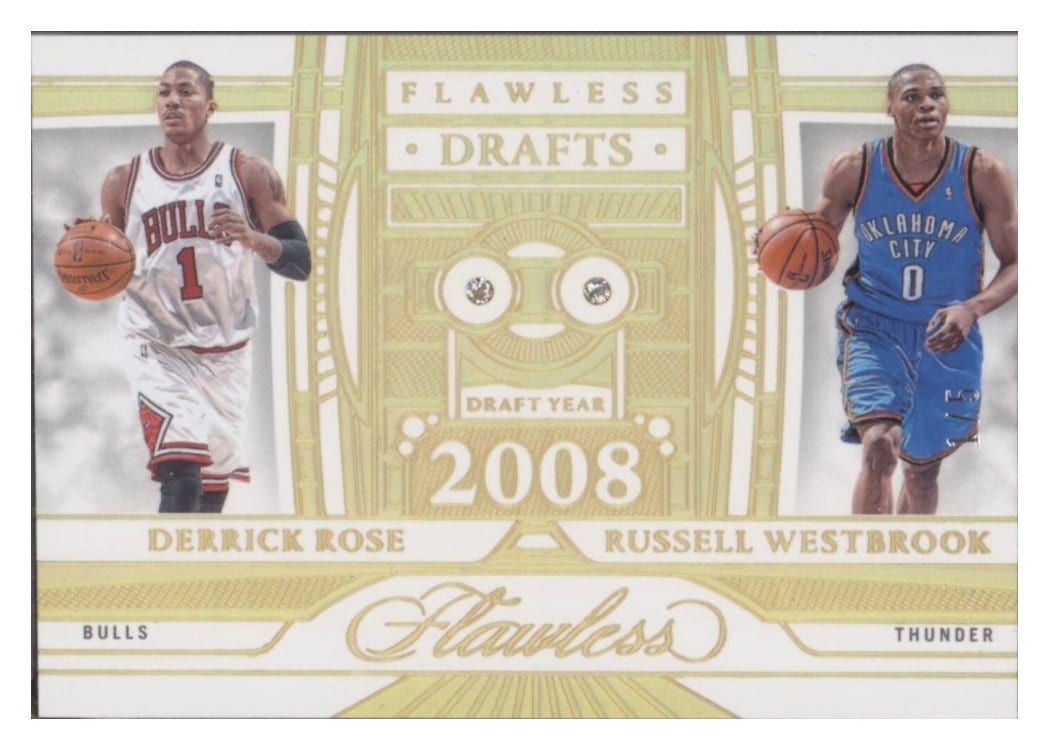 2023-24 Panini Flawless Flawless Drafts Derrick Rose/Russell Westbrook #147 card