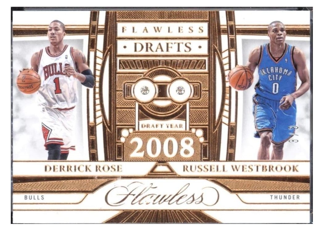 2023-24 Panini Flawless Flawless Drafts Derrick Rose/Russell Westbrook #147 card