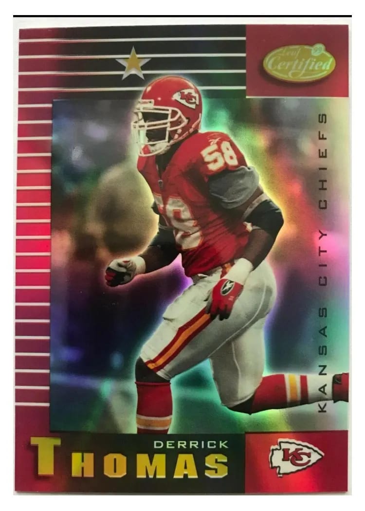 1999 Leaf Certified Derrick Thomas Mirror Red #47 card