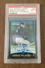 2001 Bowman Chrome Derrick Van Dusen Refractor Autograph #350 card