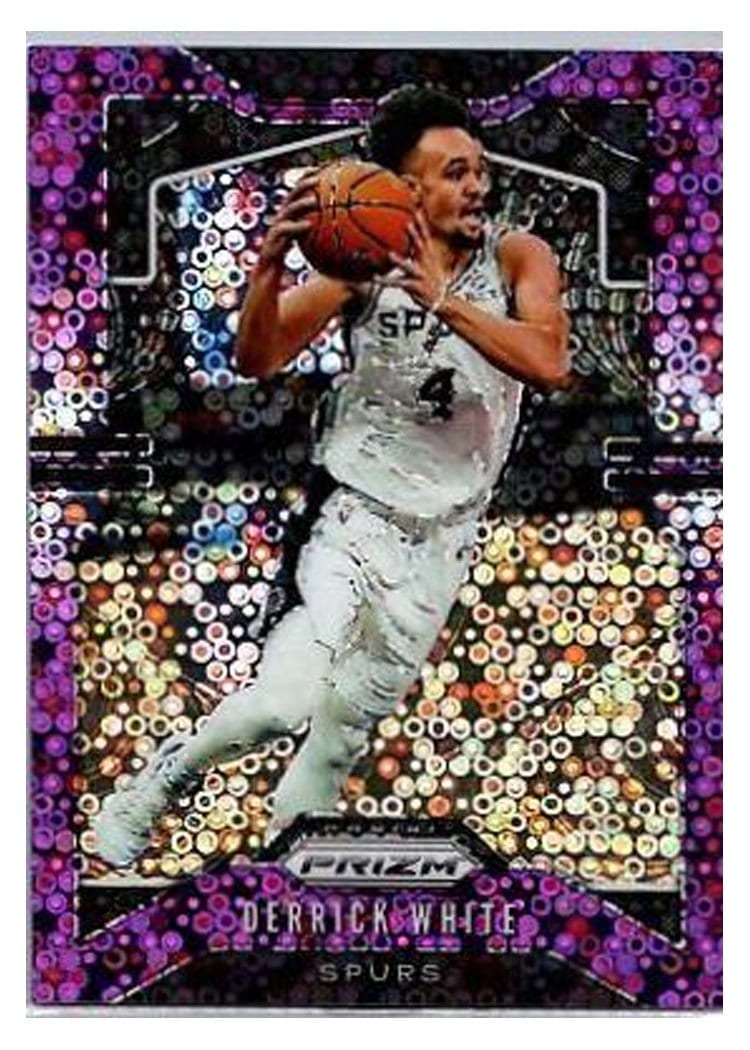 2019-20 Panini Prizm Base Set Derrick White Fast Break Prizm Purple #141 card