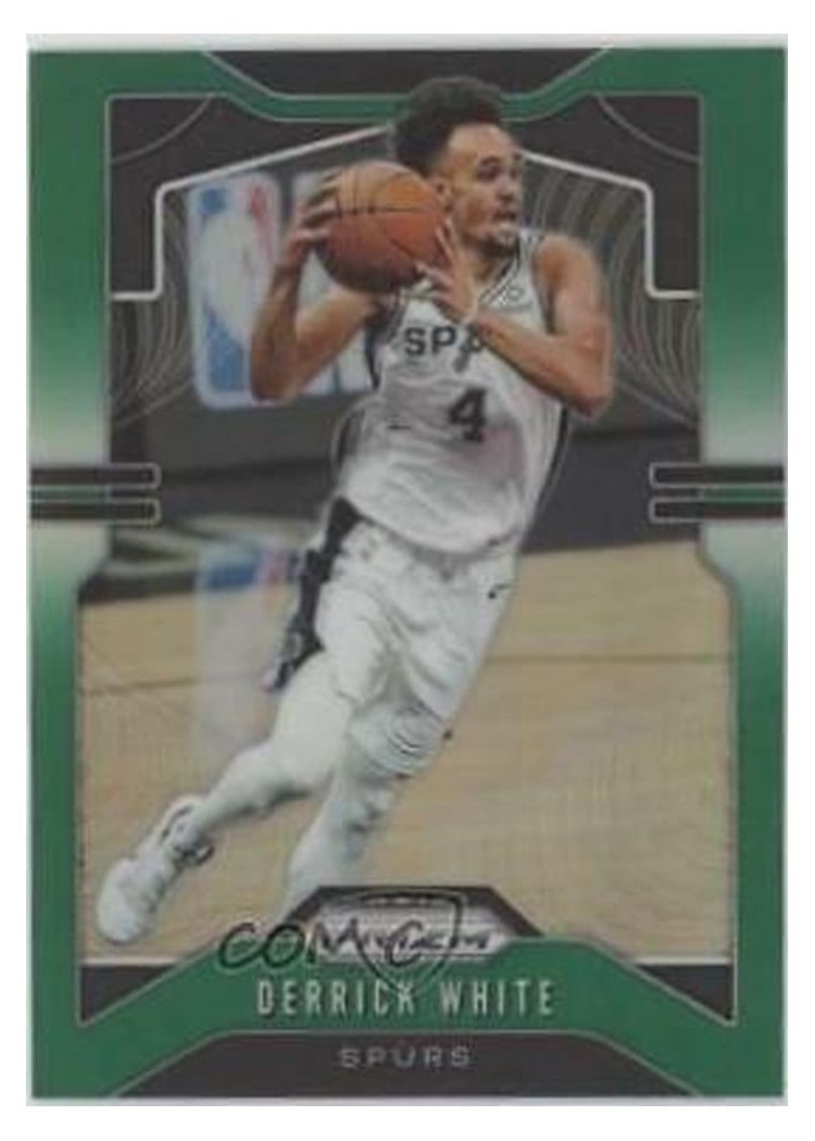 2019-20 Panini Prizm Base Set Derrick White Green Prizm #141 card