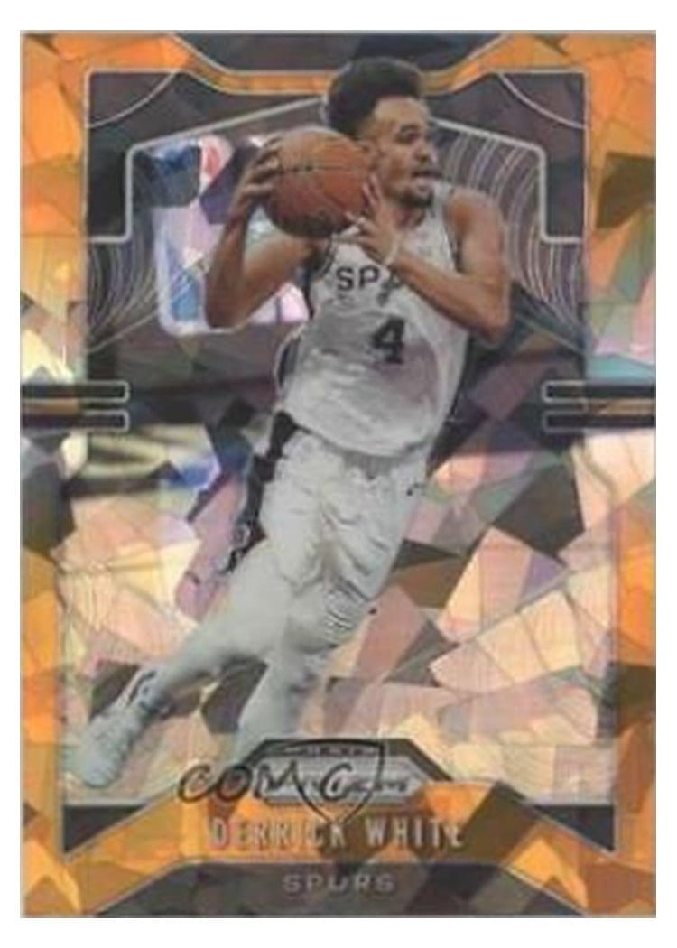 2019-20 Panini Prizm Base Set Derrick White Orange Prizm #141 card
