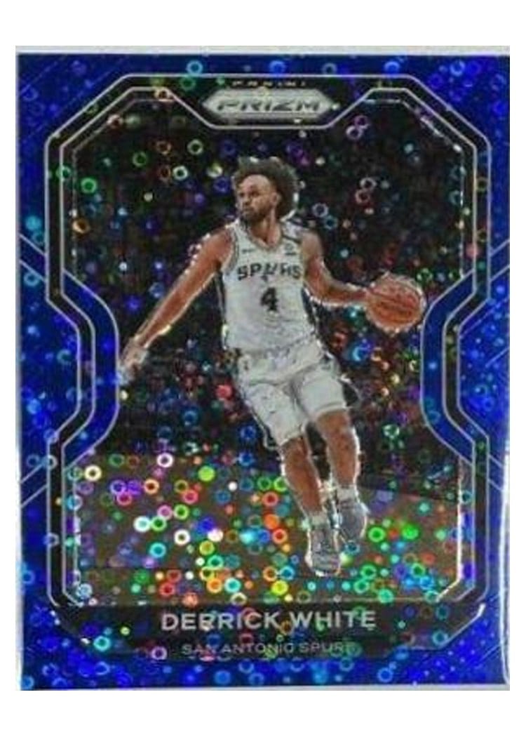 2020-21 Panini Prizm Base Set Derrick White Fast Break Blue Prizm #174 card