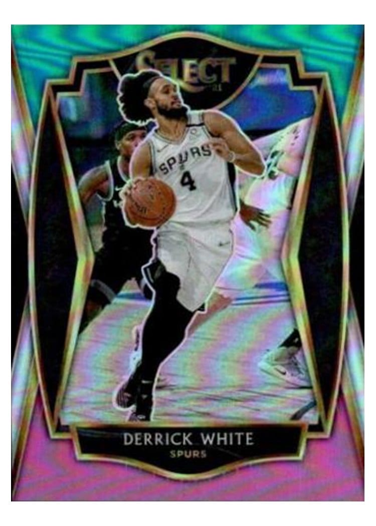 2020-21 Panini Select Base Set Derrick White Teal White Pink #141 card