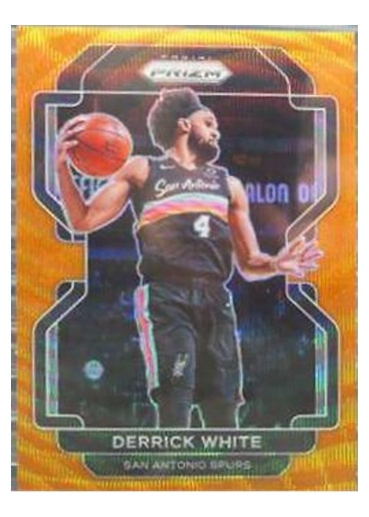 2021-22 Panini Prizm Base Set Derrick White Orange Prizm #19 card
