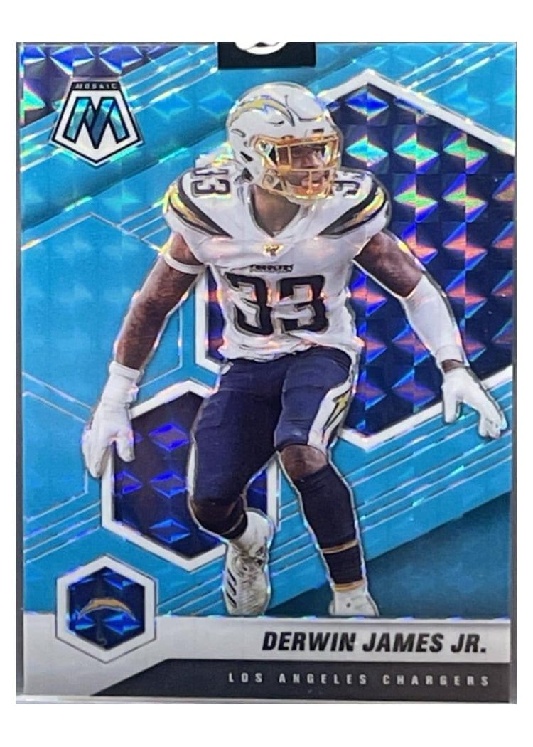 2021 Panini Mosaic Base Set Derwin James Jr. Blue Fluorescent #115 card